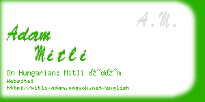 adam mitli business card